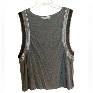 Allsaints Siri Grey Embellished Tank Top